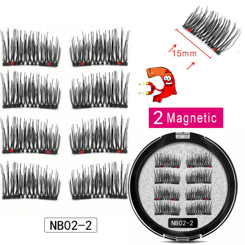 Man-made Fiber Segmented Magnetic  Eyelashes