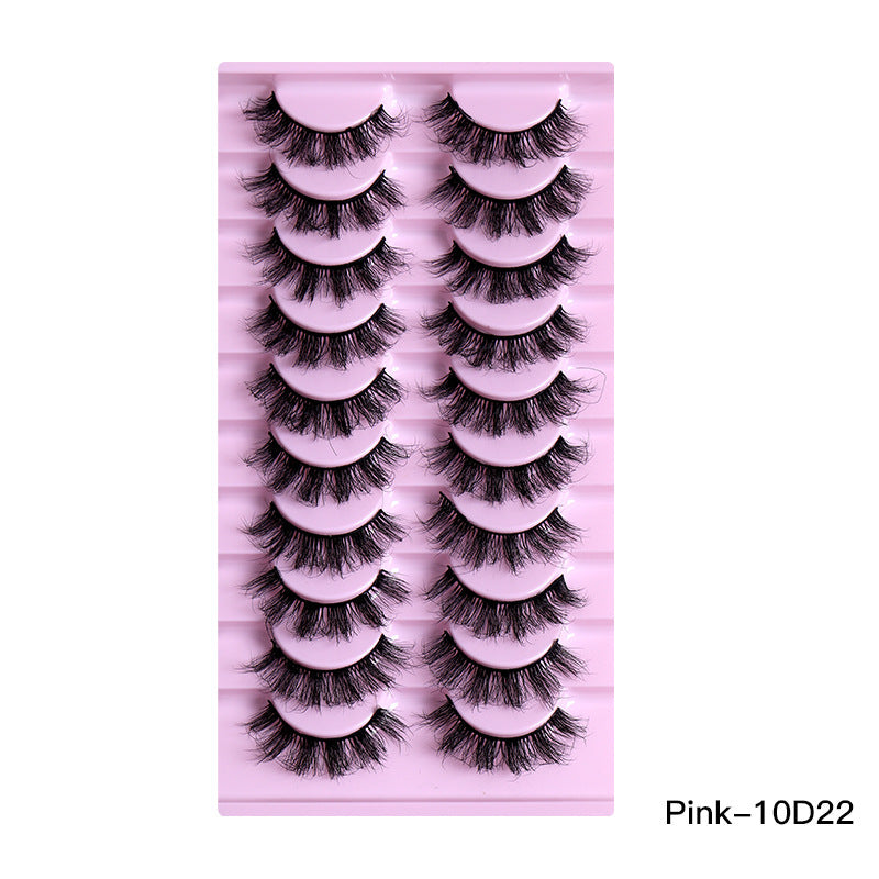 10Pairs Of Natural Thick Curly Eyelashes