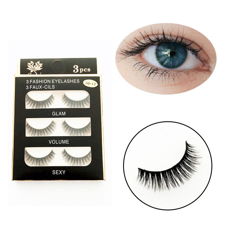 3D three pairs of false eyelashes