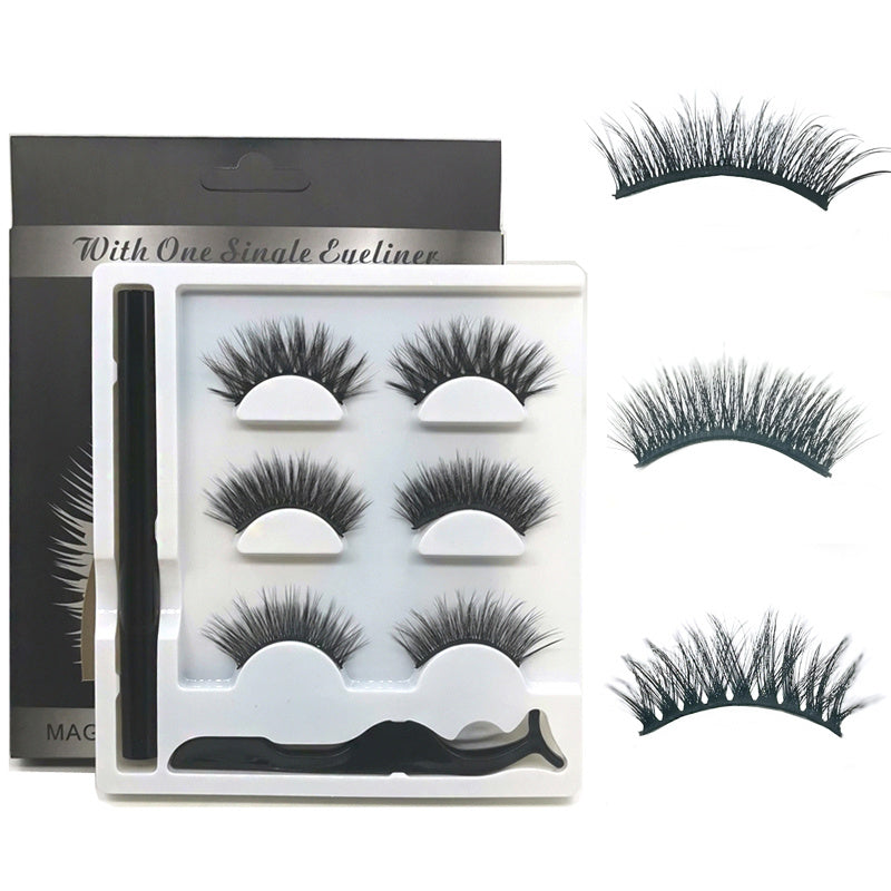 Glue-free and magnet-free eyelashes