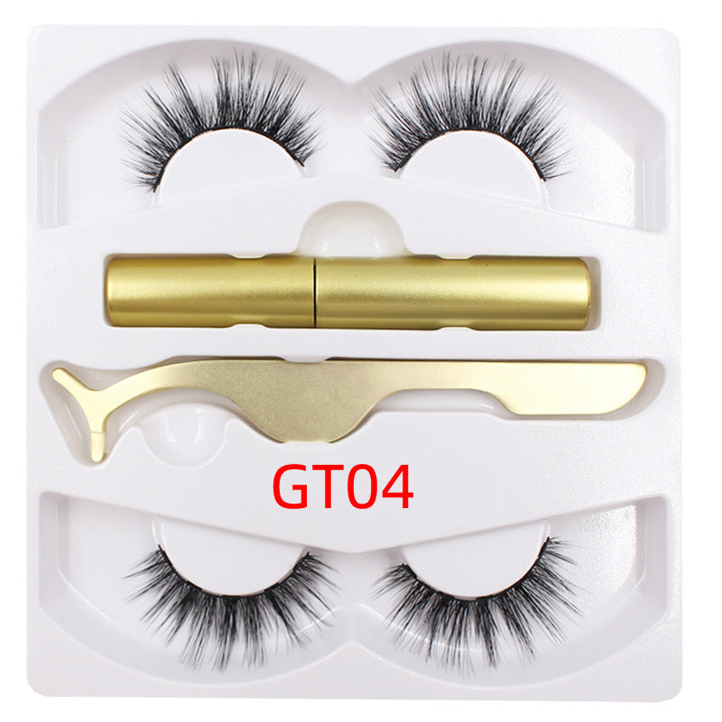 Magnetic Liquid Eyeliner & Magnetic False Eyelashes & Tweezer Set Waterproof Long Lasting Eyeliner False Eyelashes