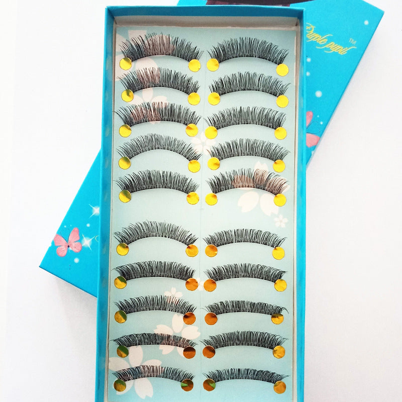 Ten Pairs Of New Fashion and Simple False Eyelashes