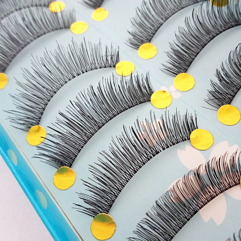 Ten Pairs Of New Fashion and Simple False Eyelashes