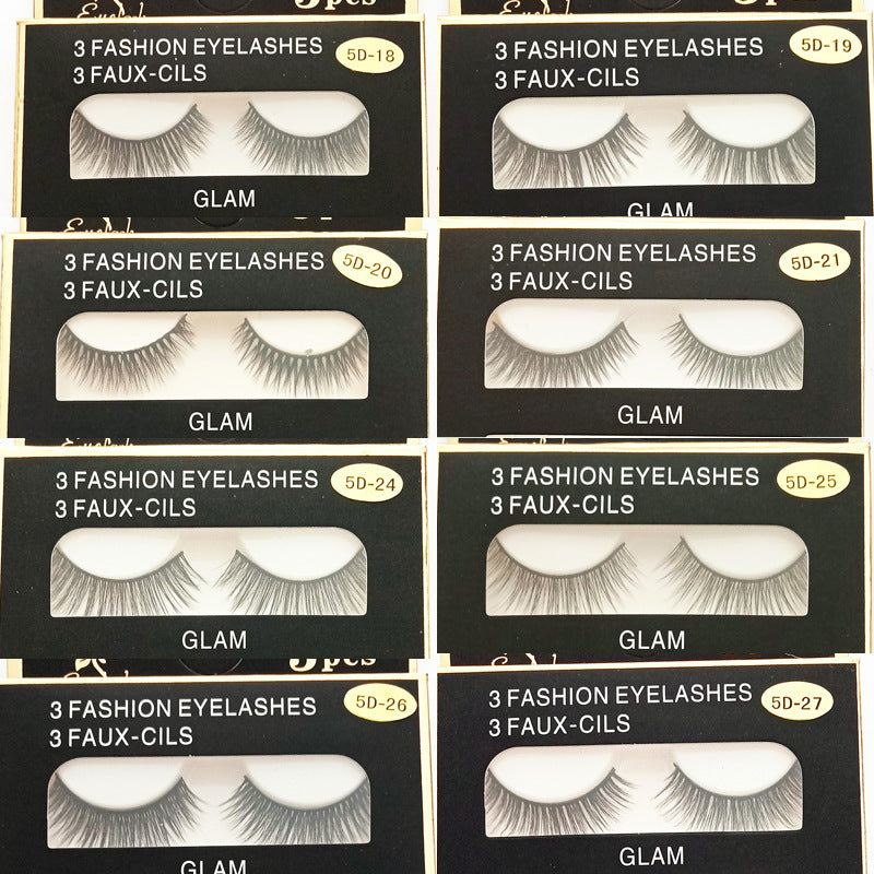 3D three pairs of false eyelashes