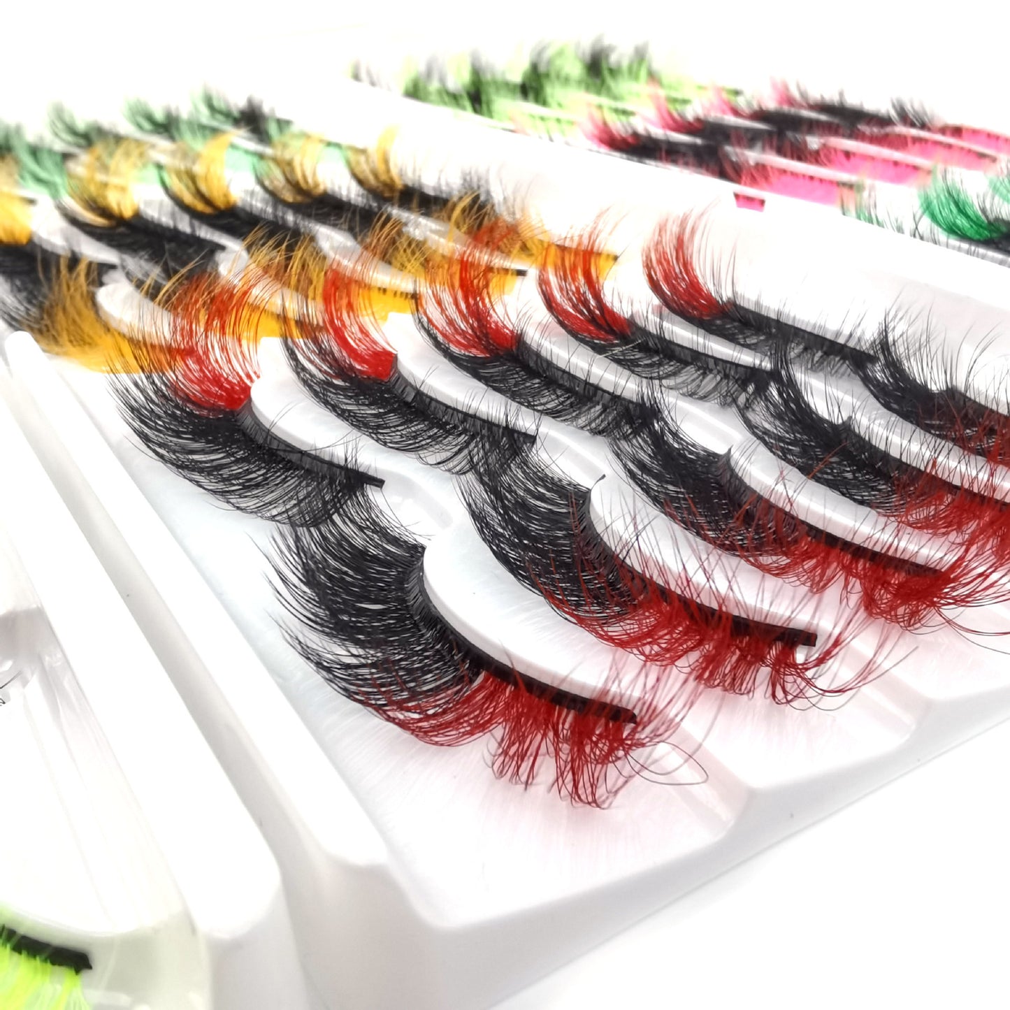 Eye Tail Color Imitated Mink Eyelash Five Pairs Of Natural Three-dimensional Half-eye False Eyelashes Stage Makeup