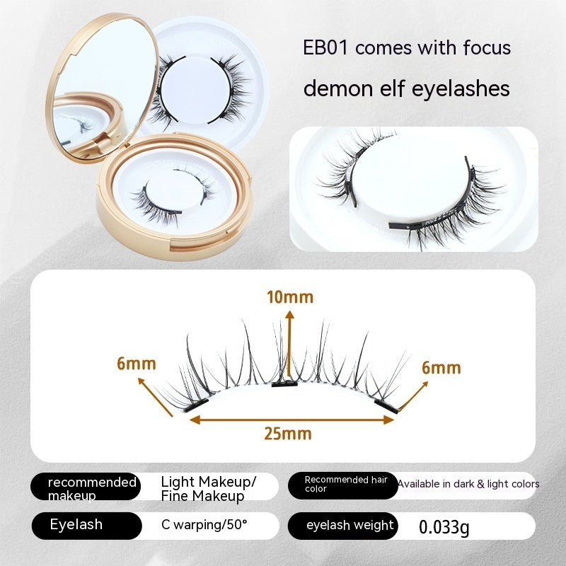 Magnetic False Eyelashes Natural Simulation Tool Outfit