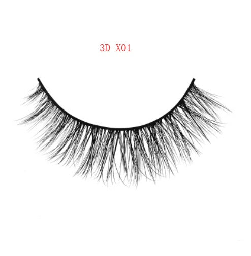 3D mink eyelashes 3 pairs of natural fiber long false eyelashes