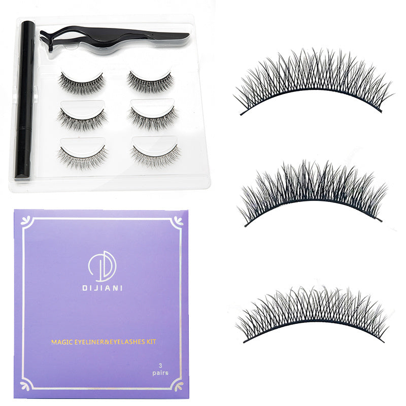 Glue-free and magnet-free eyelashes