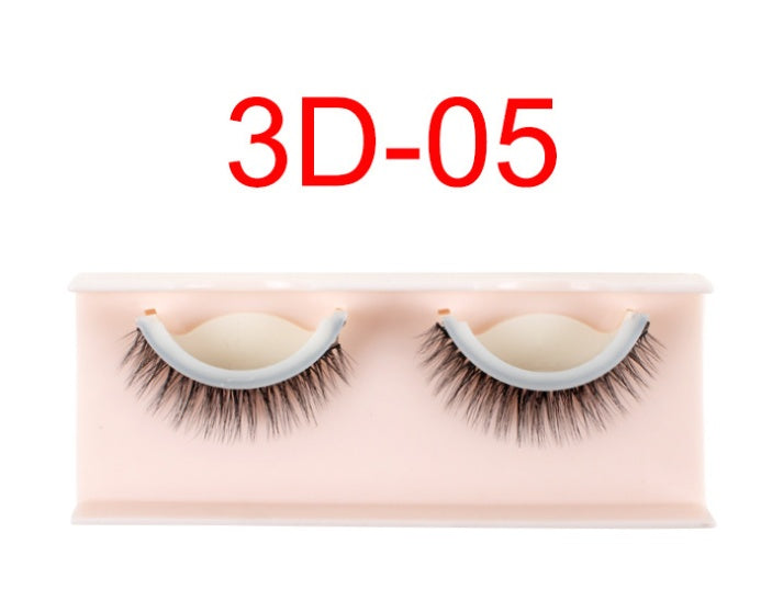 Reusable self-adhesive natural curly eyelids