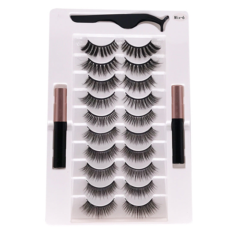 Magnetic Liquid Eyeliner Eyelash Natural Set