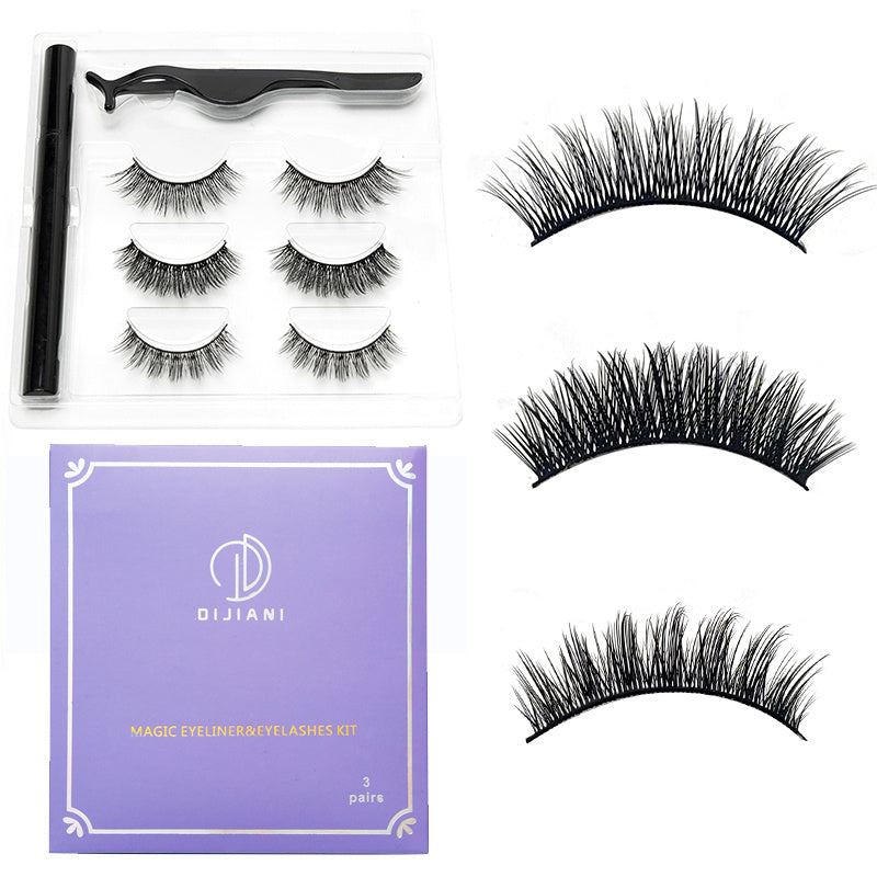 Glue-free and magnet-free eyelashes