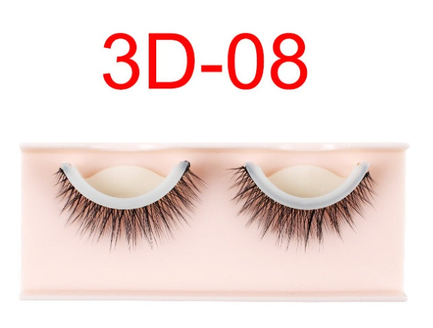 Reusable self-adhesive natural curly eyelids