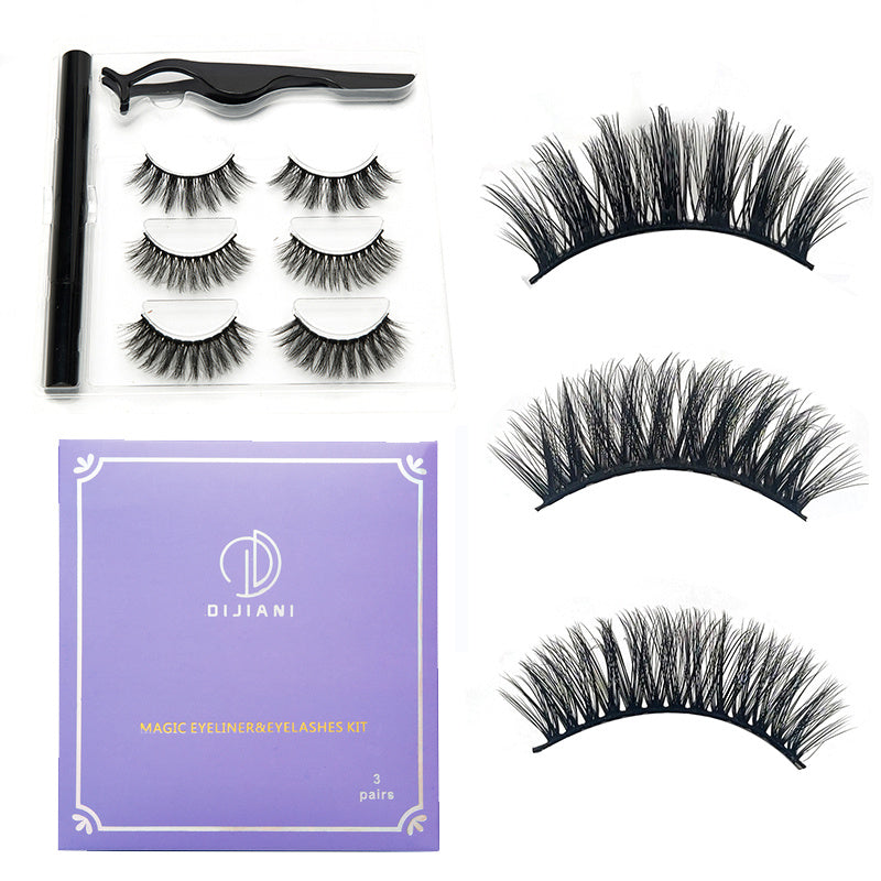 Glue-free and magnet-free eyelashes