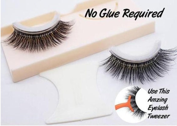 Reusable self-adhesive natural curly eyelids