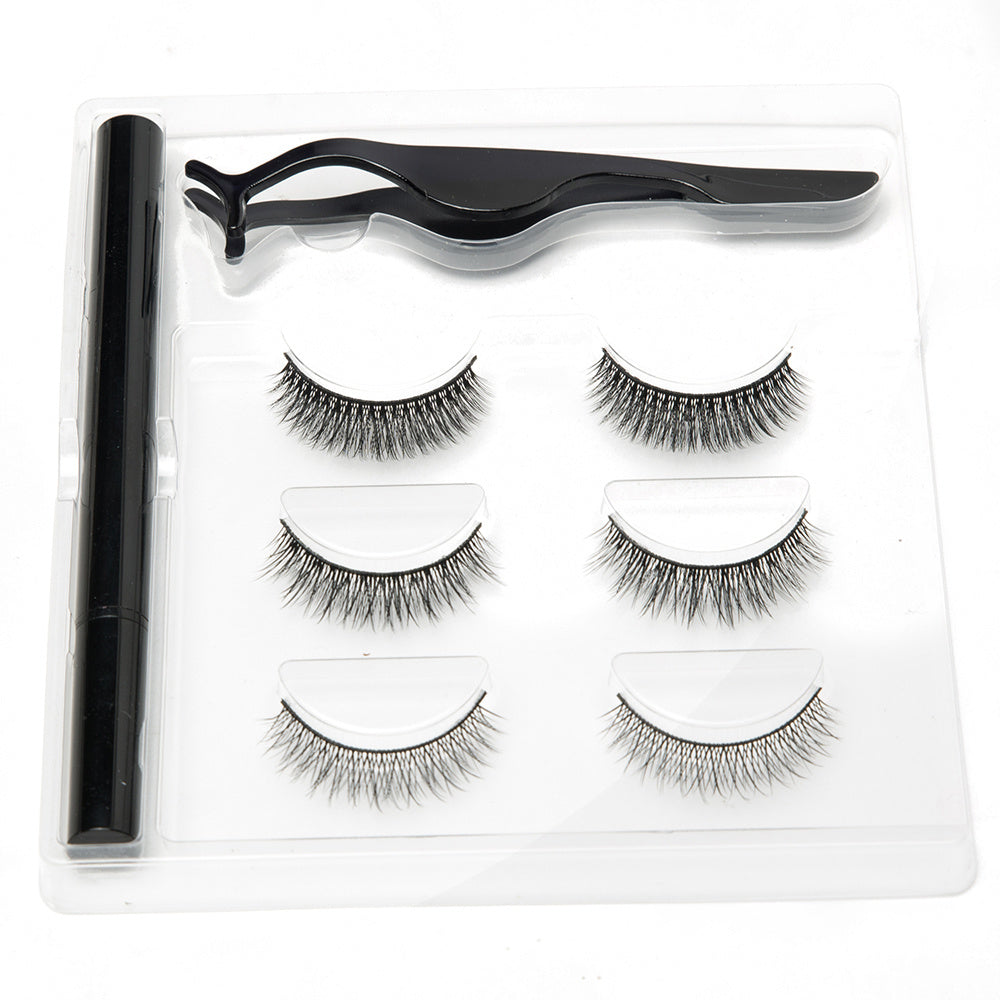 Glue-free and magnet-free eyelashes