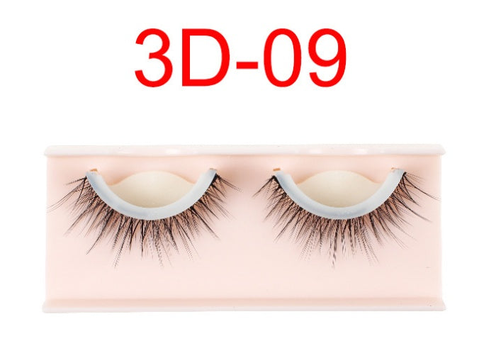 Reusable self-adhesive natural curly eyelids