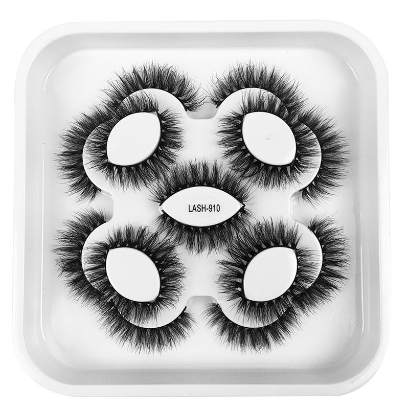 9 Pairs Of Double-layer Thick Cross False Eyelashes