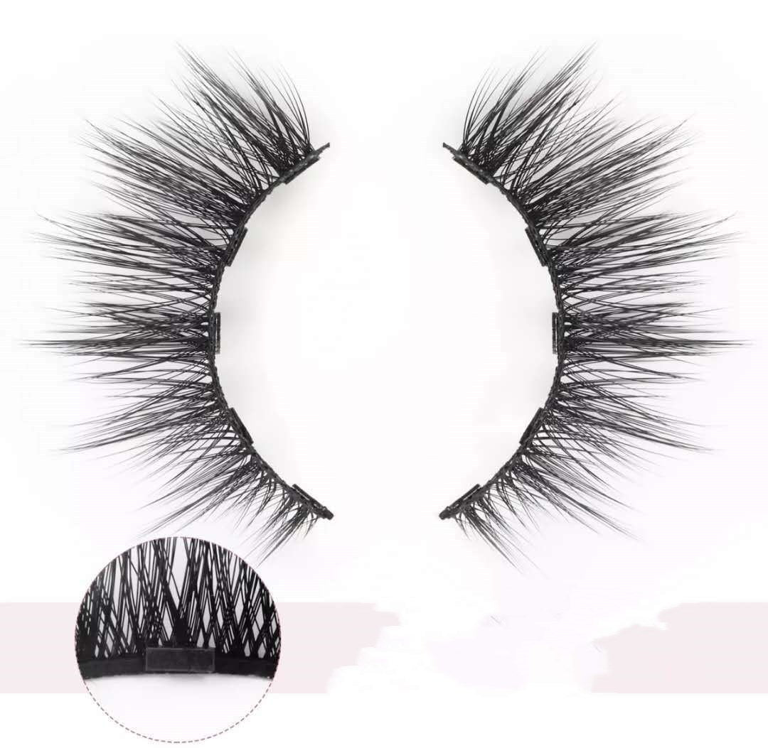 Five pairs of non glue magnetic eyelashes