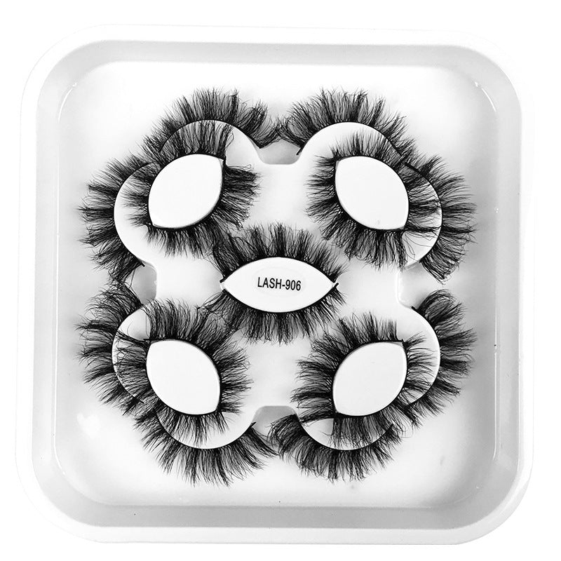 9 Pairs Of Double-layer Thick Cross False Eyelashes