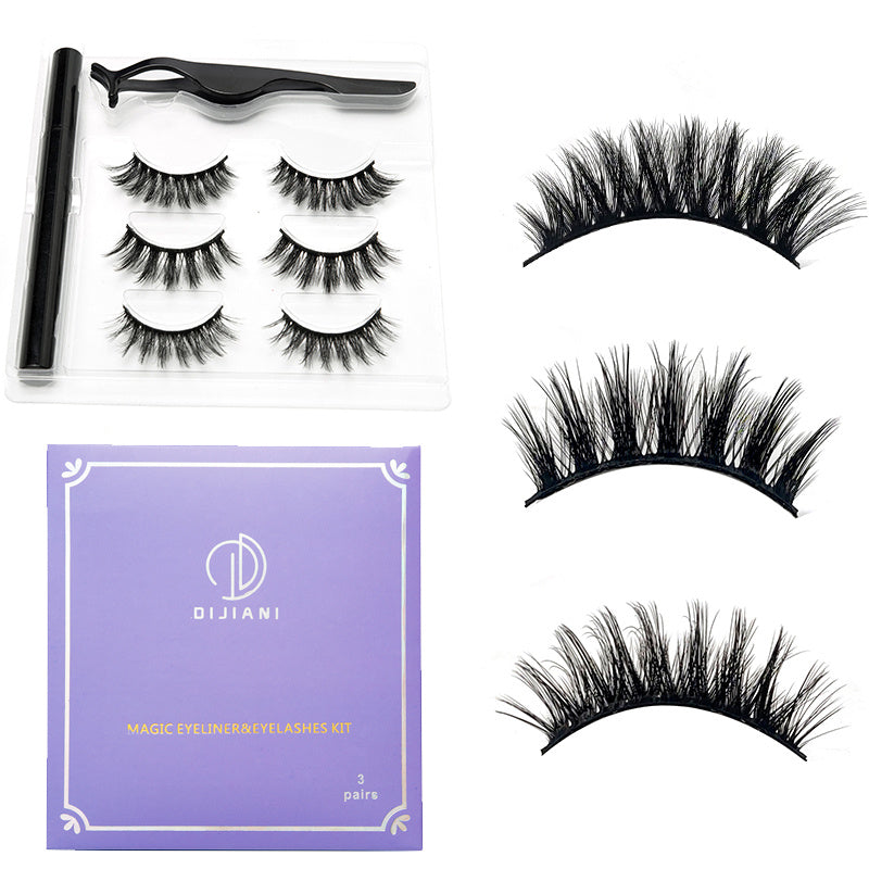 Glue-free and magnet-free eyelashes