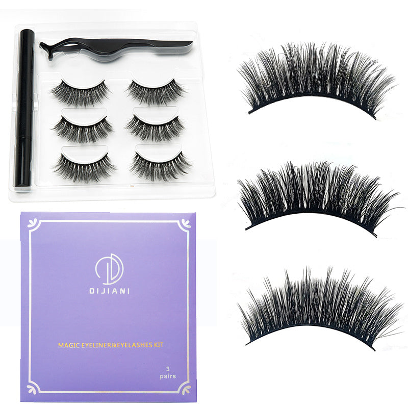 Glue-free and magnet-free eyelashes