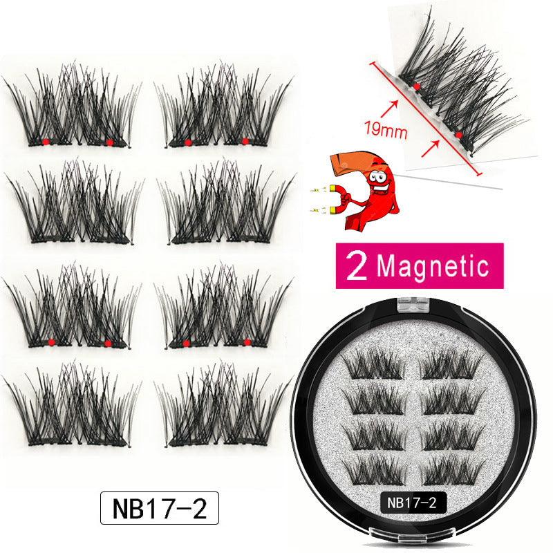 Man-made Fiber Segmented Magnetic  Eyelashes