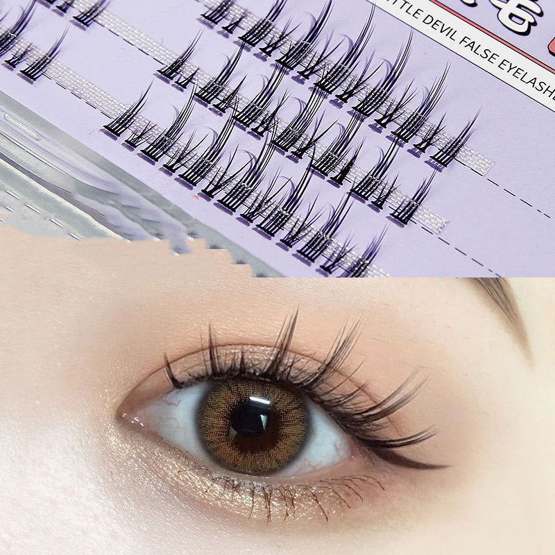 Dense Lightweight And Natural-looking Single Cluster Segmented False Eyelashes