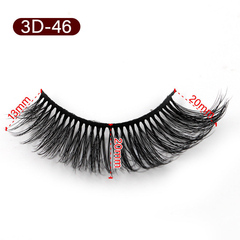 5 Pairs Of Chemical Fiber False Eyelashes Curling And Multi-level Messy