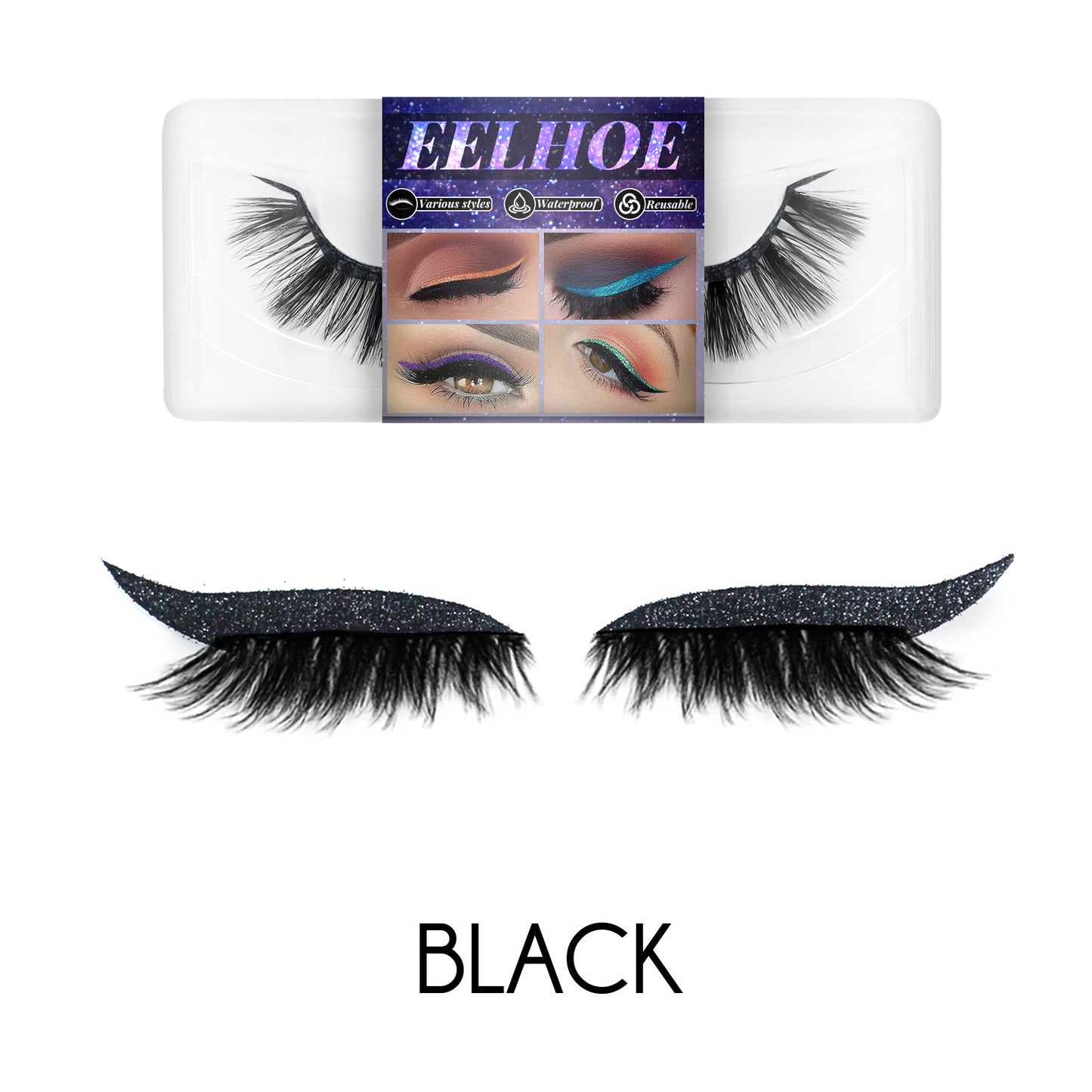 Ladies Fashion Glue Free False Eyelashes