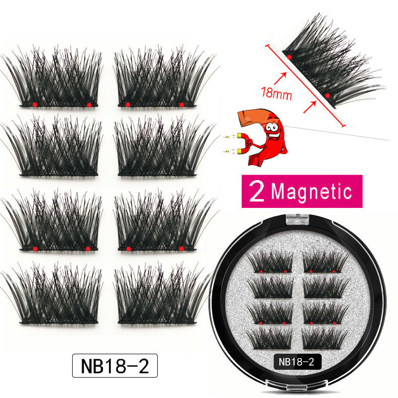 Man-made Fiber Segmented Magnetic  Eyelashes