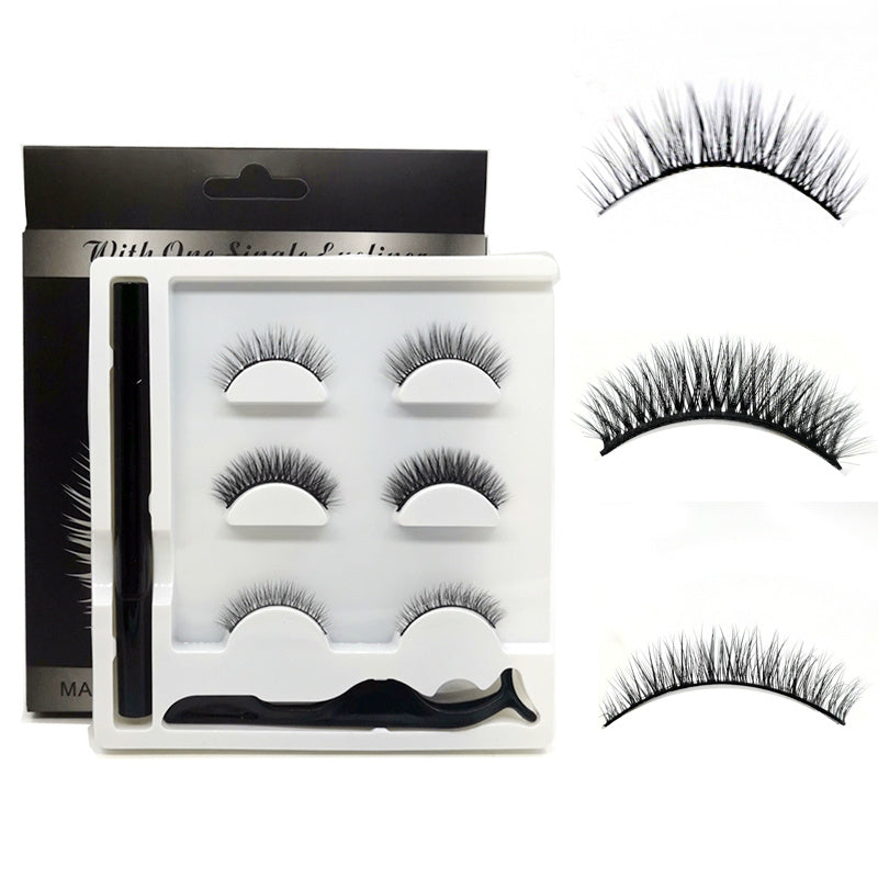 Glue-free and magnet-free eyelashes