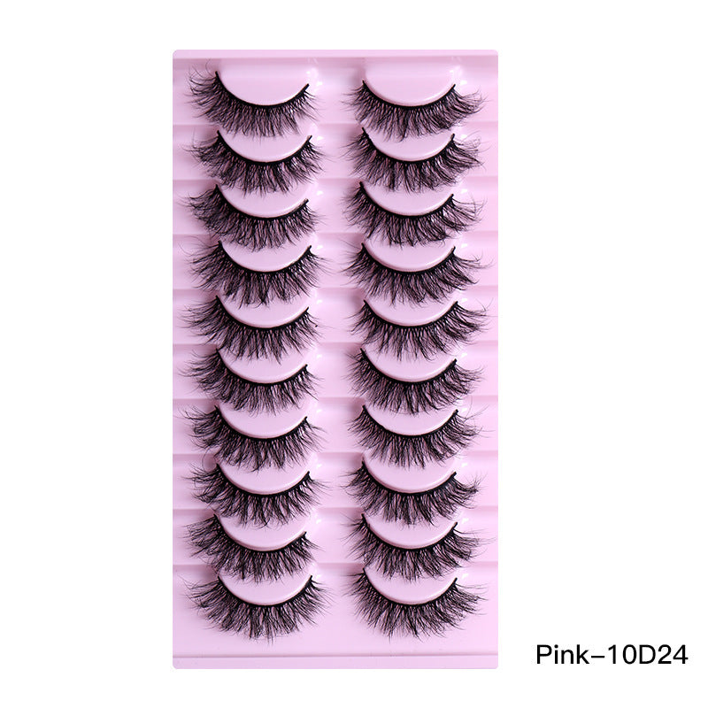 10Pairs Of Natural Thick Curly Eyelashes