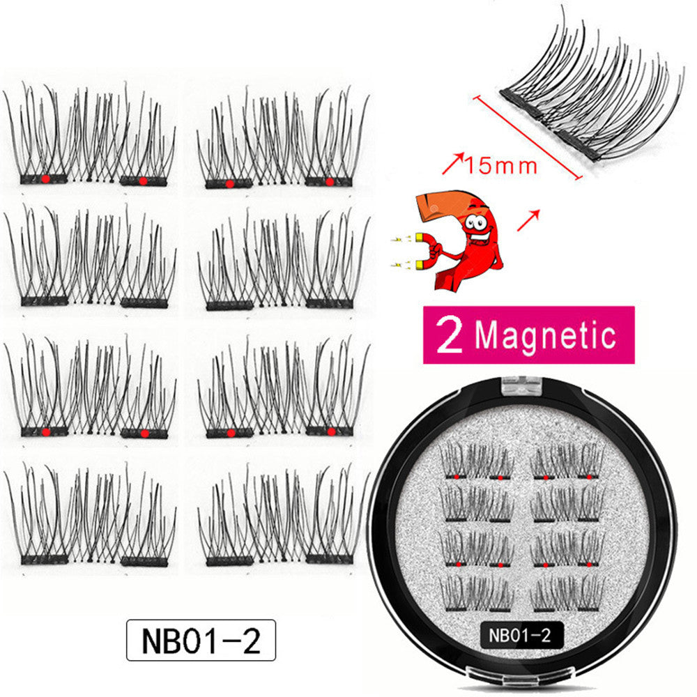 Man-made Fiber Segmented Magnetic  Eyelashes