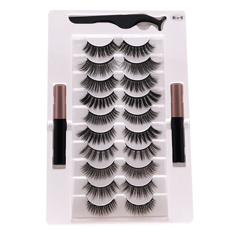 Magnetic Liquid Eyeliner Eyelash Natural Set