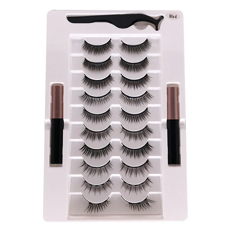 Magnetic Liquid Eyeliner Eyelash Natural Set