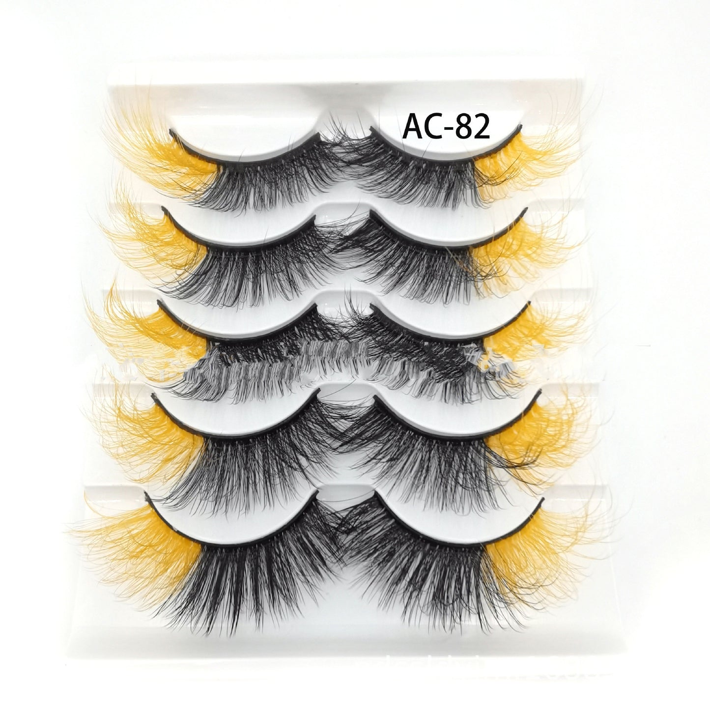 Eye Tail Color Imitated Mink Eyelash Five Pairs Of Natural Three-dimensional Half-eye False Eyelashes Stage Makeup