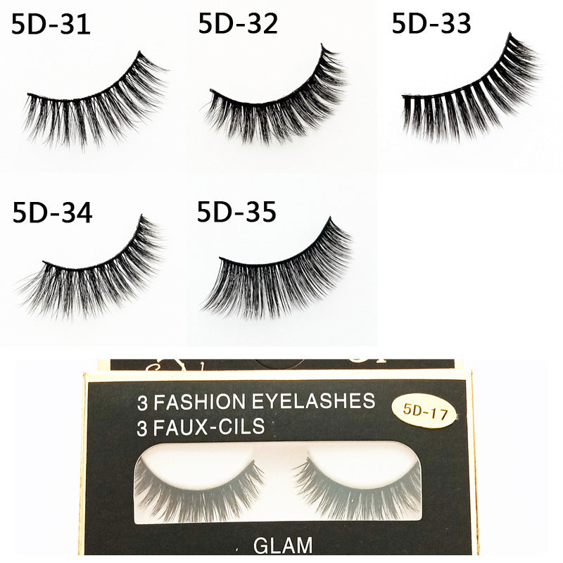 3D three pairs of false eyelashes