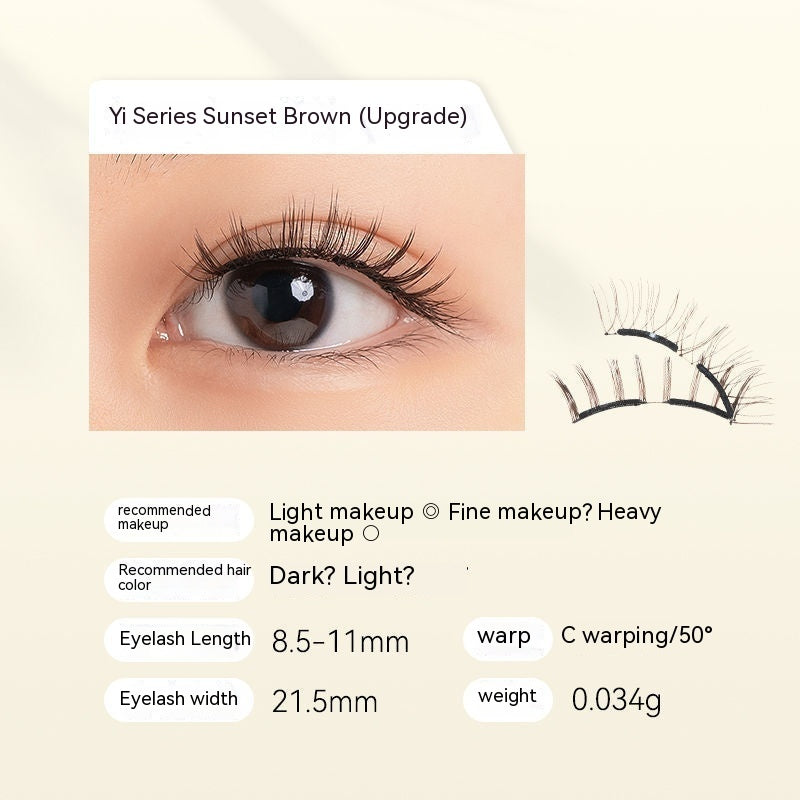 Soft Magnetic False Eyelashes Zero Glue Light Feeling Eyelash Long Curling Big Eyes Natural