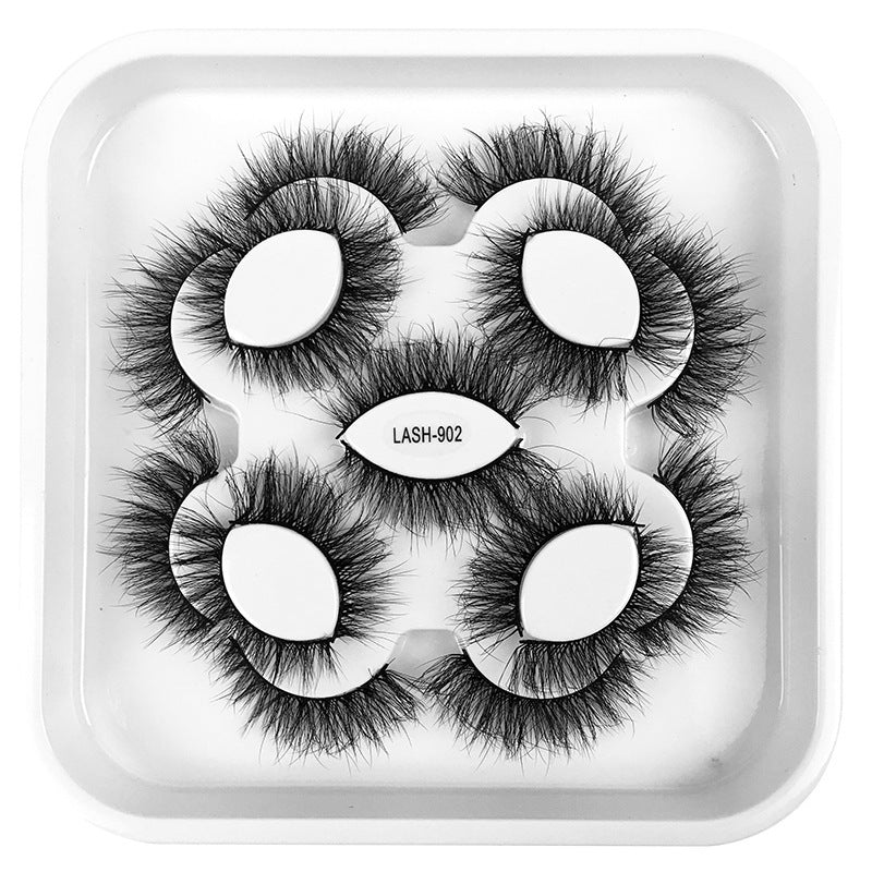 9 Pairs Of Double-layer Thick Cross False Eyelashes