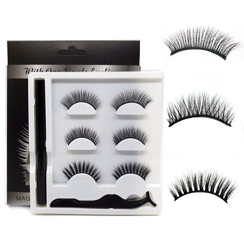 Glue-free and magnet-free eyelashes