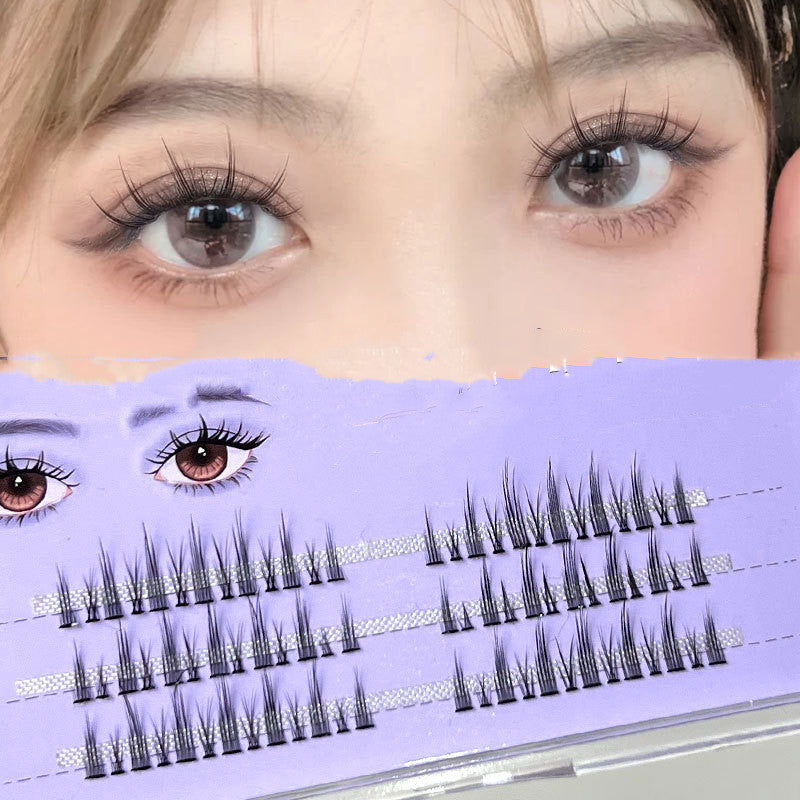 Dense Lightweight And Natural-looking Single Cluster Segmented False Eyelashes