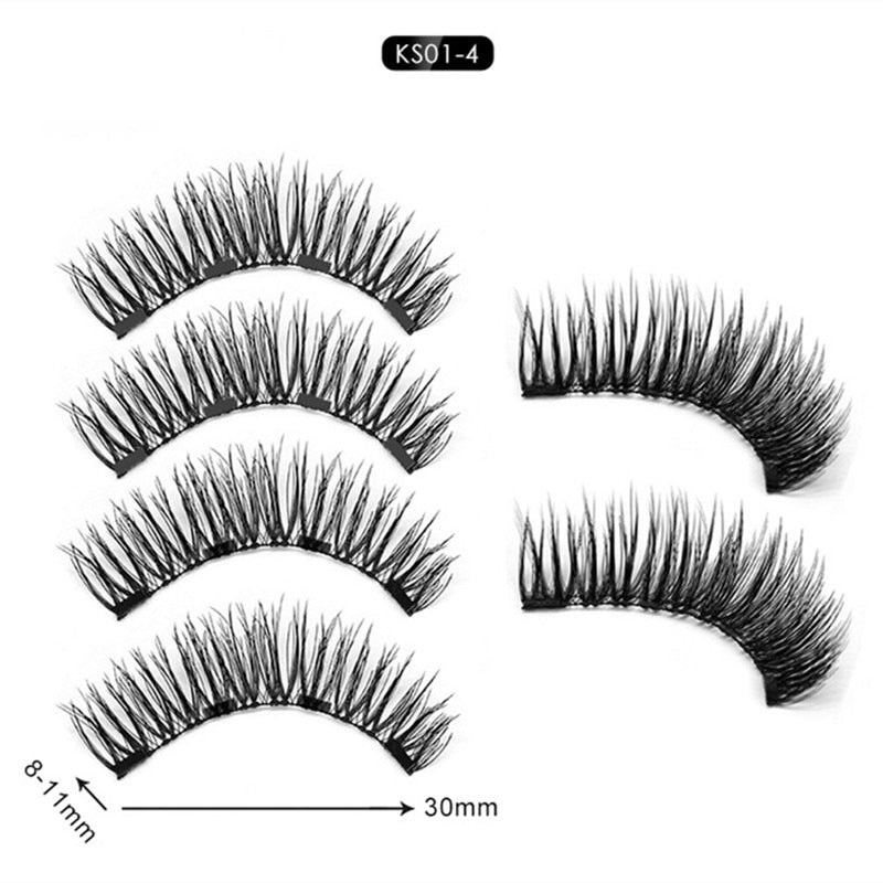 New Natural Magnetic Eyelash With Clip Sleeve