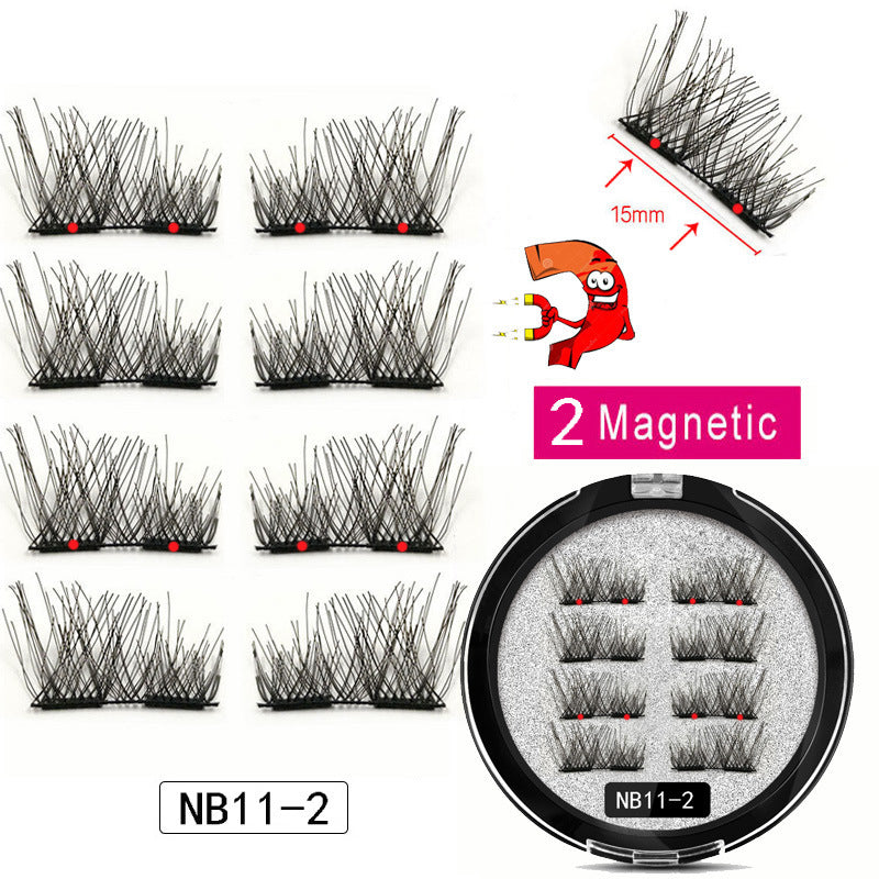 Man-made Fiber Segmented Magnetic  Eyelashes