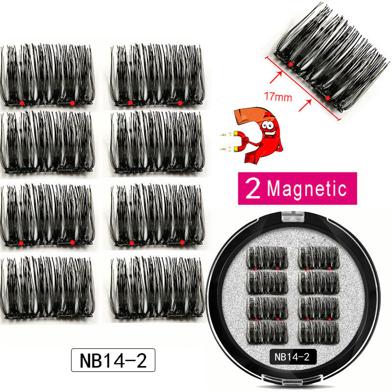 Man-made Fiber Segmented Magnetic  Eyelashes