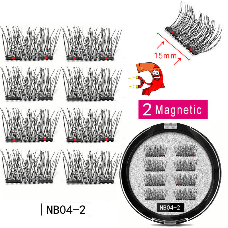 Man-made Fiber Segmented Magnetic  Eyelashes