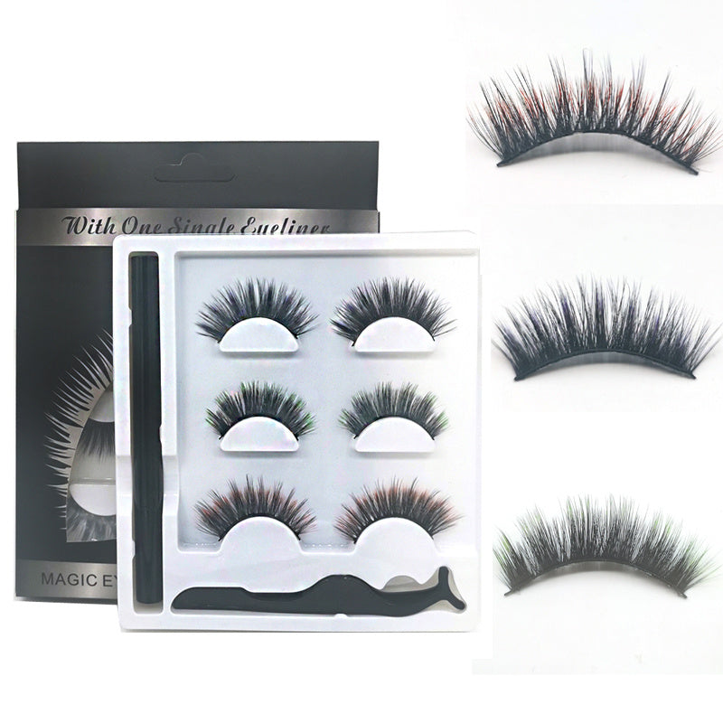 Glue-free and magnet-free eyelashes