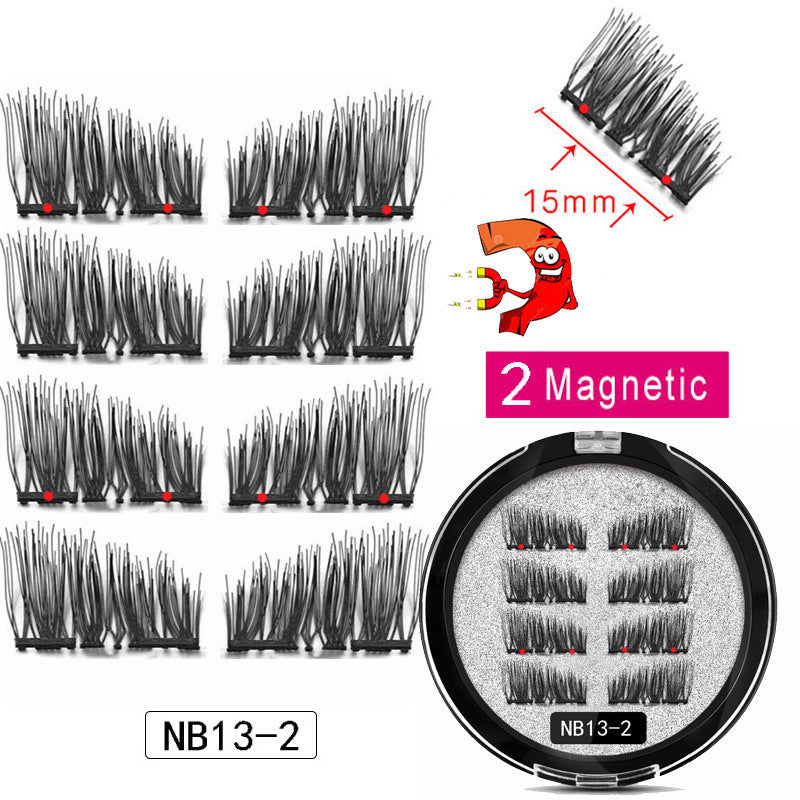 Man-made Fiber Segmented Magnetic  Eyelashes