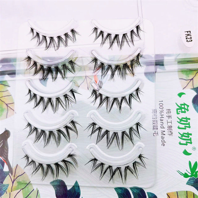 Rabbit Grandma FK23V False Eyelashes Natural Thick Thin Sheer Root