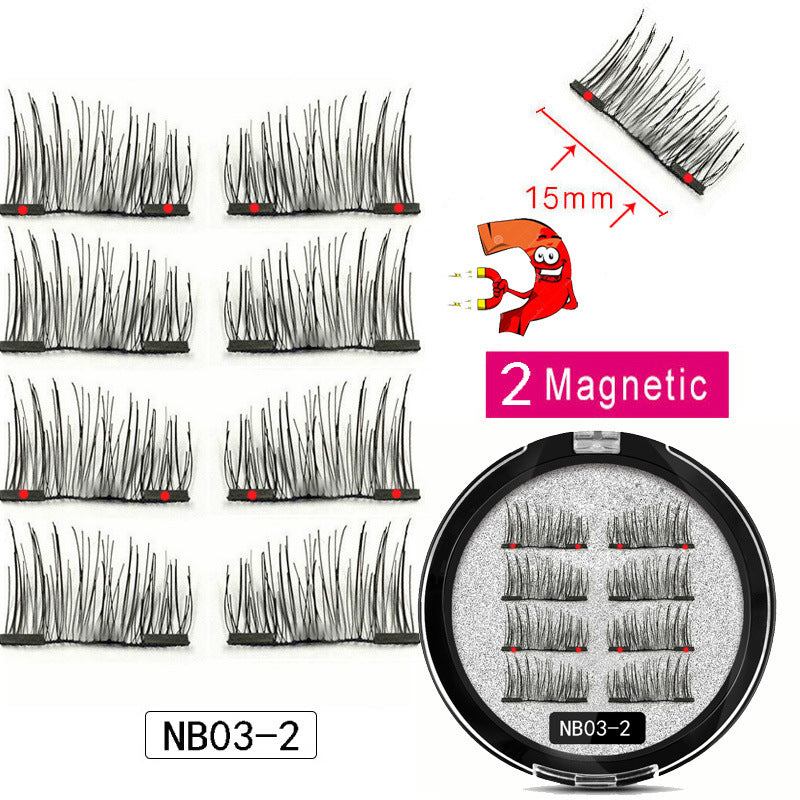 Man-made Fiber Segmented Magnetic  Eyelashes