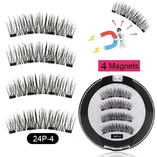 New Natural Magnetic Eyelash With Clip Sleeve